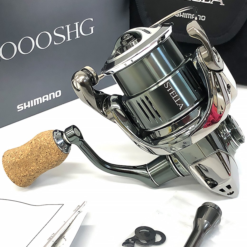 シマノ 22 ステラ C2000SHG スピニングリール 043849 スタンド付き ノブカスタム 箱 説明書